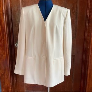 Vintage 100% Silk Blazer | Talbots | Ivory | Size 10